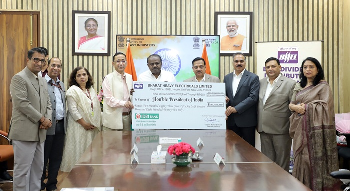 BHEL pays Rs. 283.56 cr final dividend to Govt of India